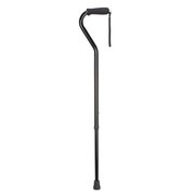 Mabis Mabis 502-1304-0255 Deluxe Adjustable Aluminum Cane - Offset Foam Grip - Black 502-1304-0255